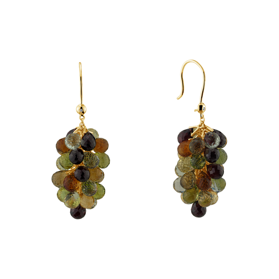 Náušnice s diamantem a drahokamy Padovesi