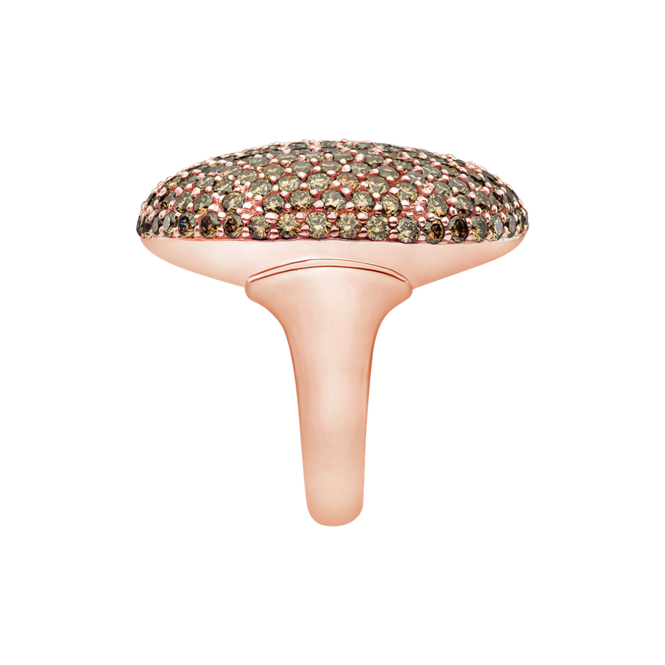 Prsten s hnědými diamanty Daring Sunset