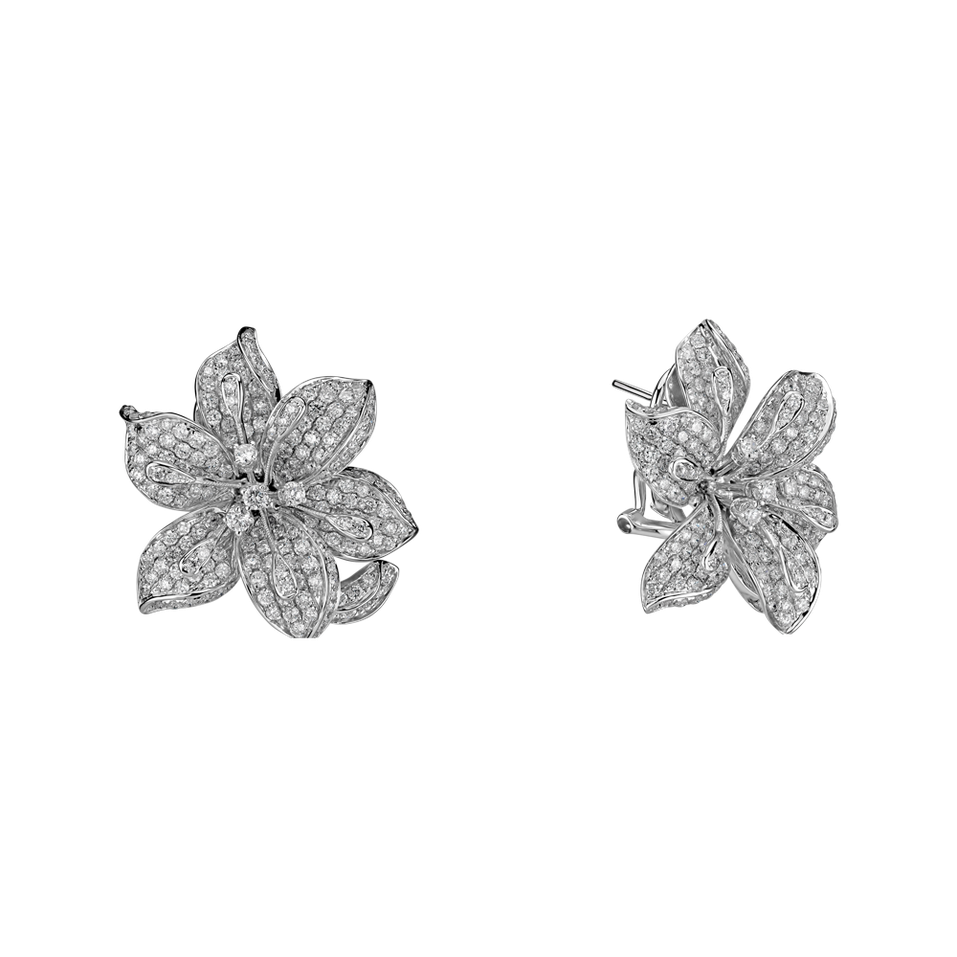 Náušnice s diamanty Ice Orchid