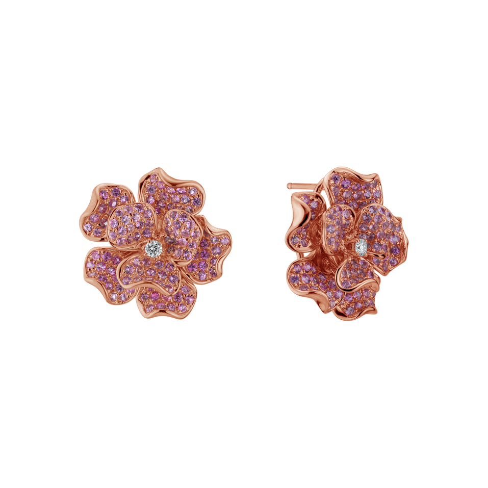 Náušnice s diamanty a safíry Vogue