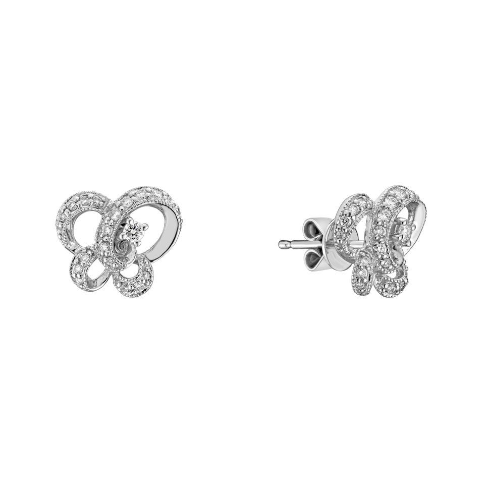 Náušnice s diamanty Happy Butterflies
