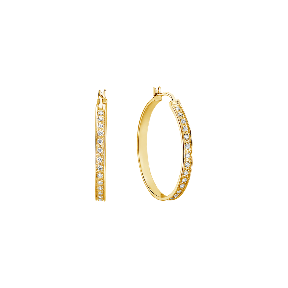 Náušnice s diamanty Delicate Ray