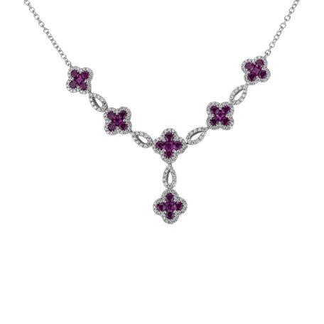 Náhrdelník s diamanty a rubíny Ruby Radiance
