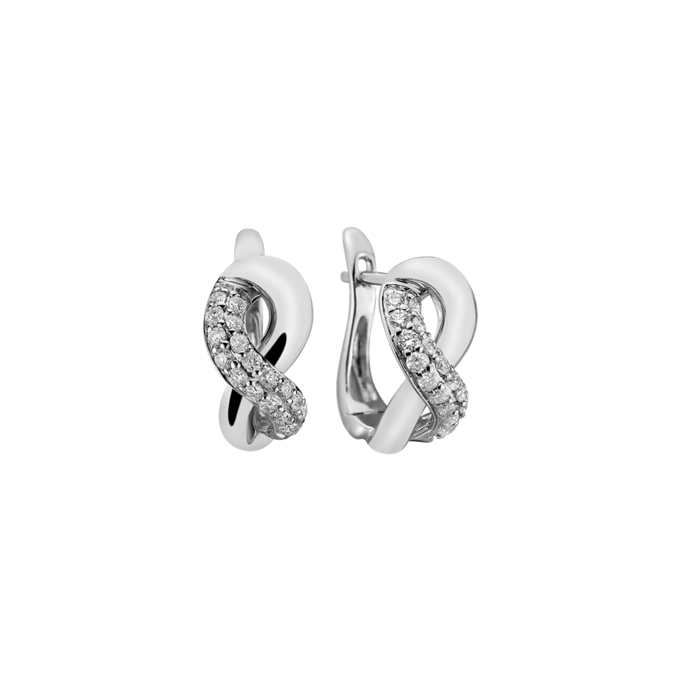 Náušnice s diamanty Moon Infinity