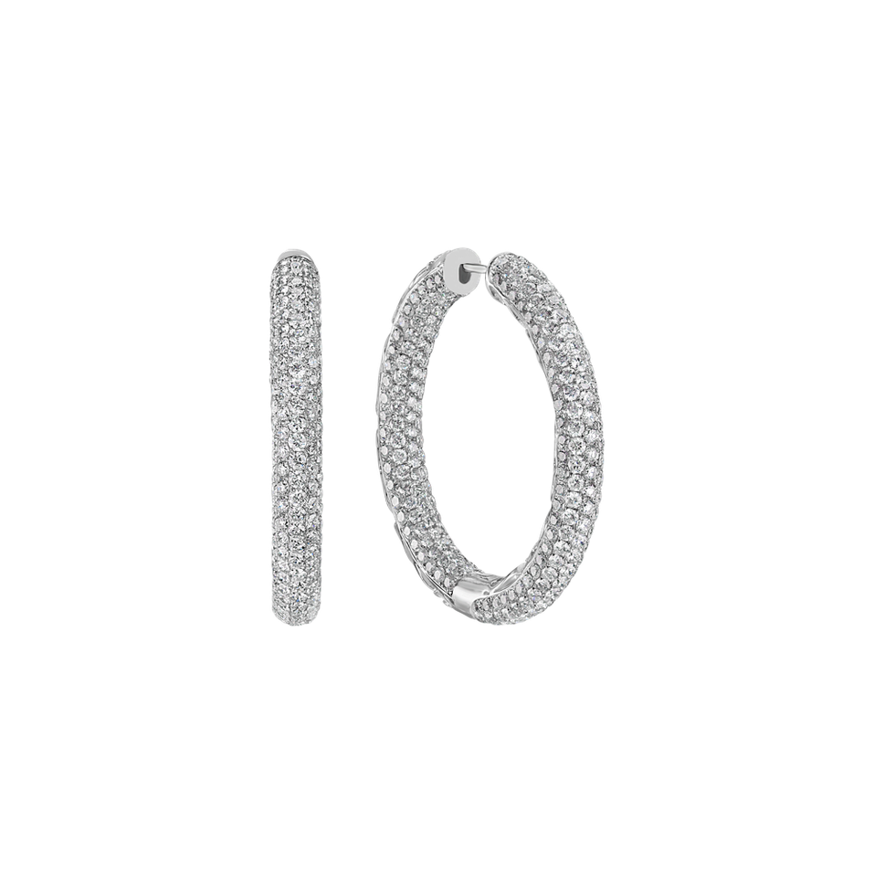 Náušnice s diamanty Sparkling Circle