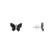 Náušnice s bílými a černými diamanty Butterfly Message3