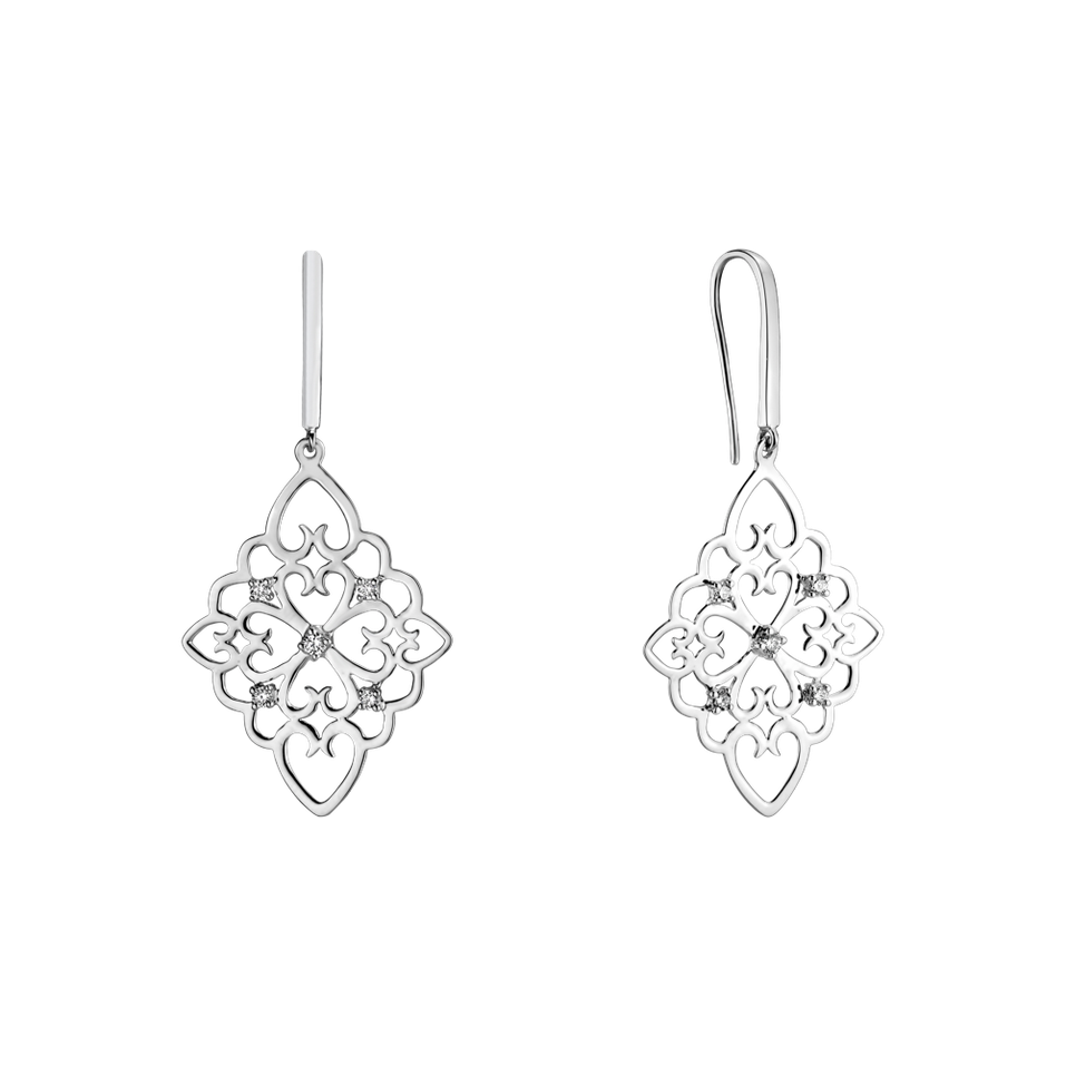 Náušnice s diamanty Folk Treasure