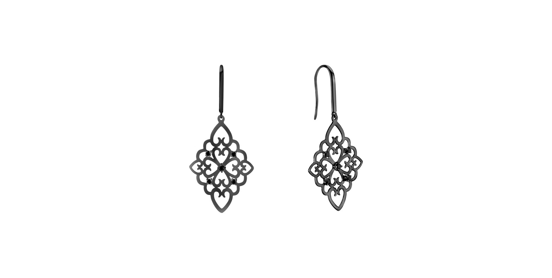 Náušnice s diamanty Folk Treasure