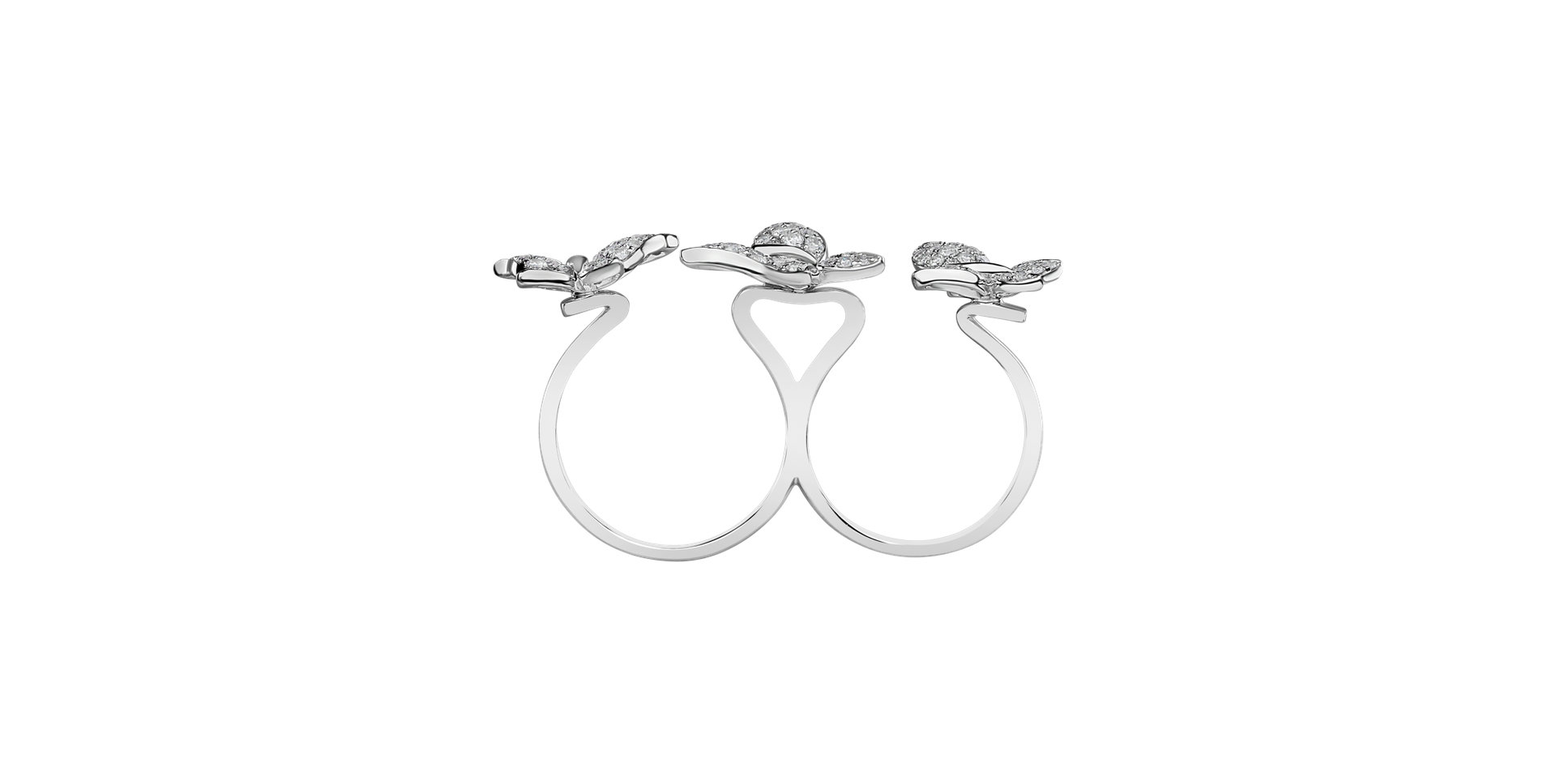 Prsten s diamanty Three Butterflies