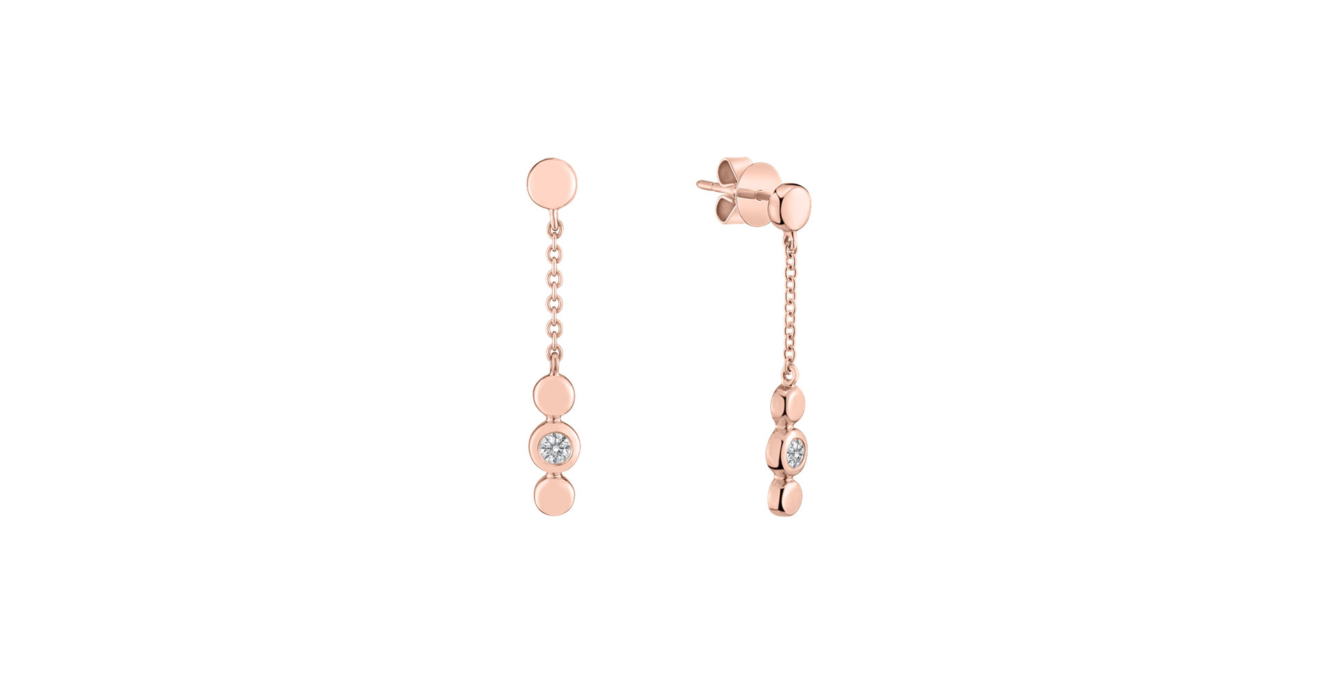 Náušnice s diamantem Miracle Waterfall