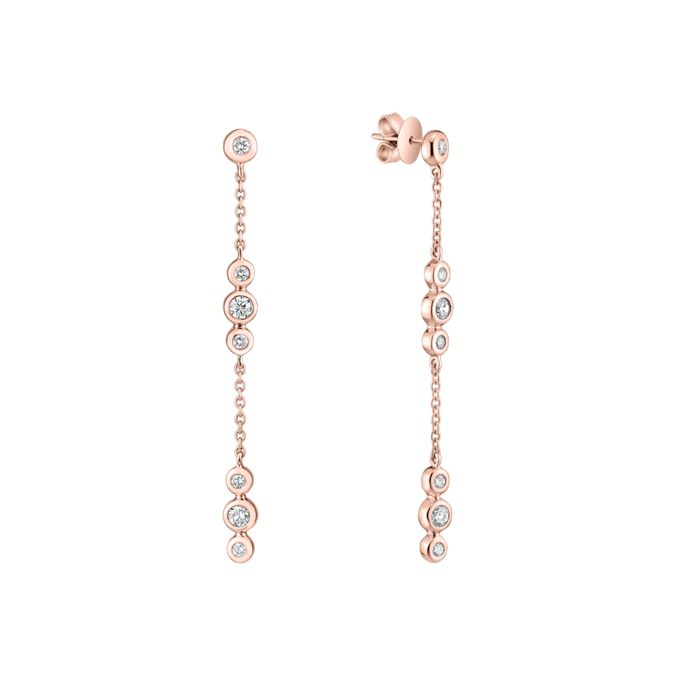 Náušnice s diamanty Miracle Waterfall