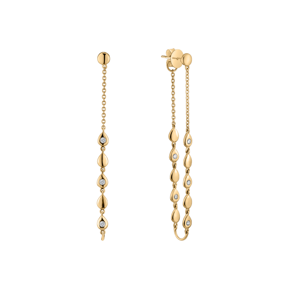 Náušnice s diamanty Shine Waterfall