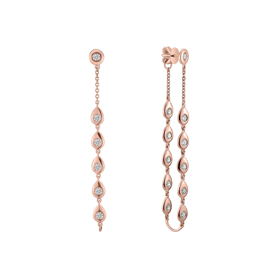 Náušnice s diamanty Shine Waterfall