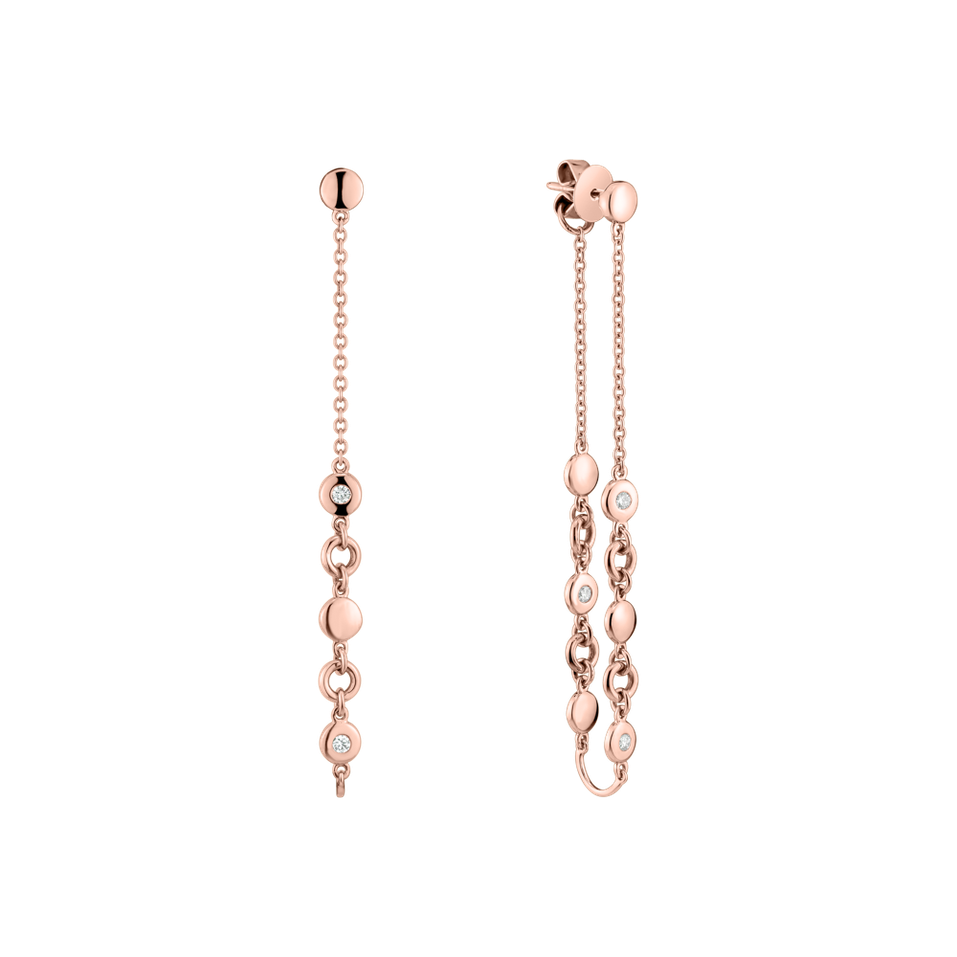 Náušnice s diamanty Endless Waterfall