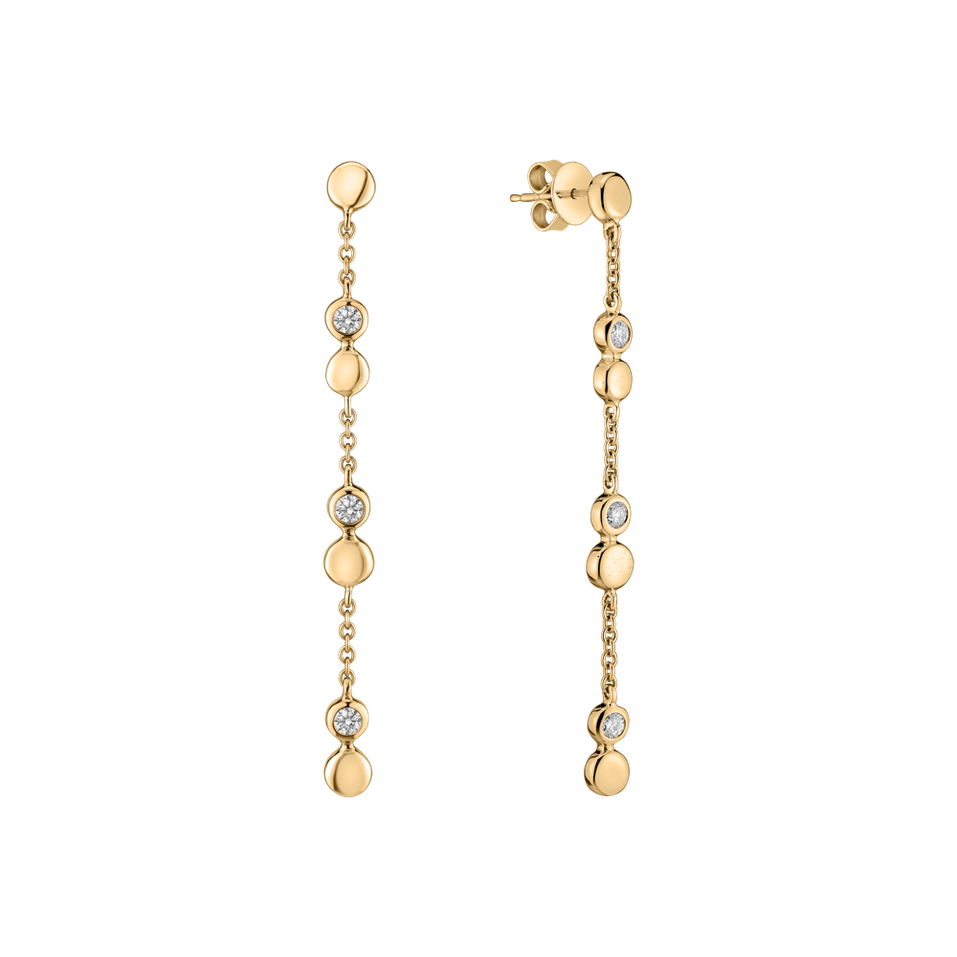 Náušnice s diamanty Charming Waterfall