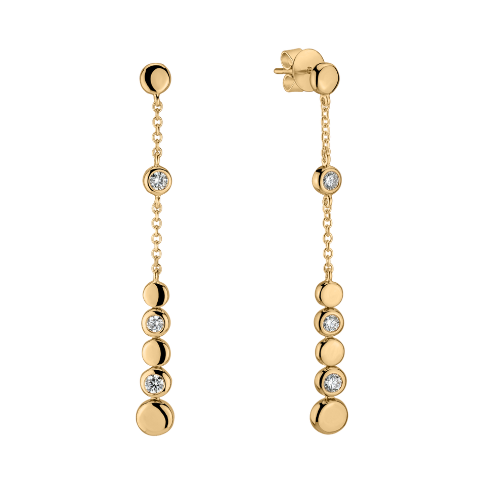 Náušnice s diamanty Moonshine Waterfall