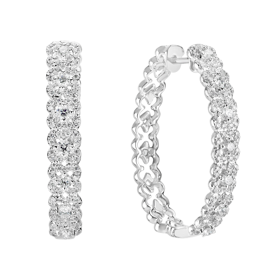 Náušnice s diamanty Monarch Circle