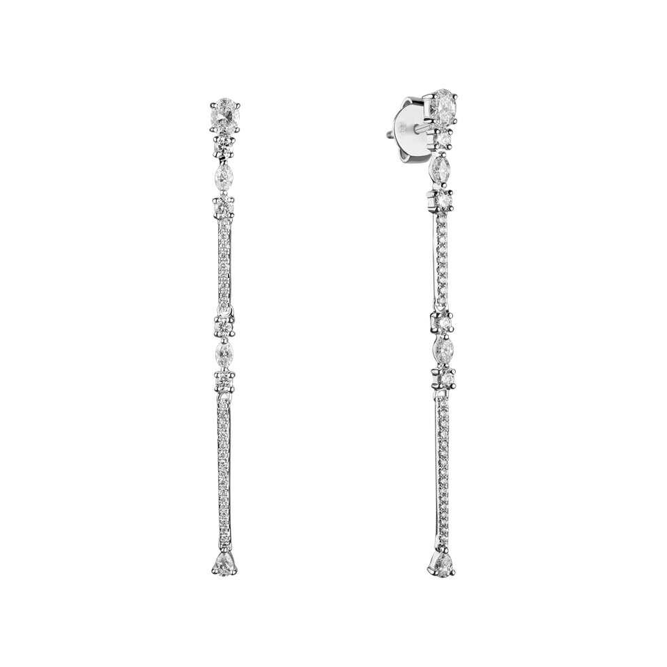 Náušnice s diamanty Shiny Waterfall