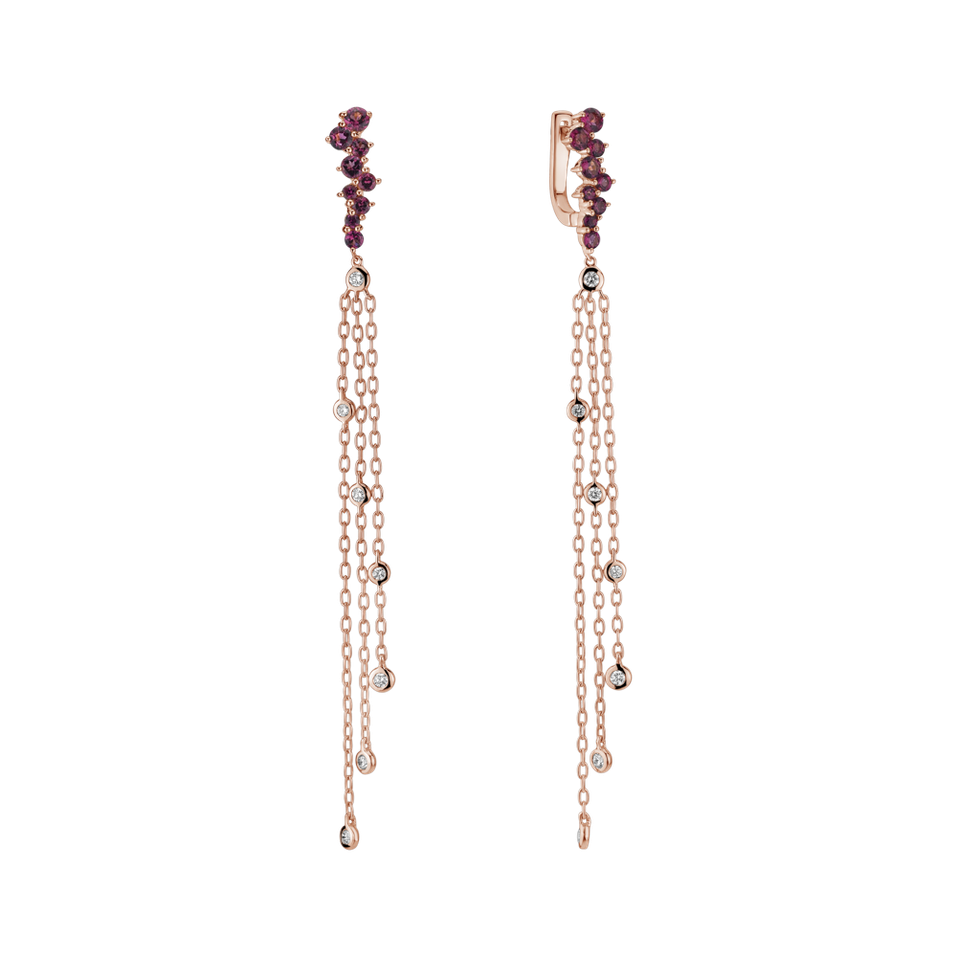 Náušnice s diamanty a turmalínem Sultan Fairytale