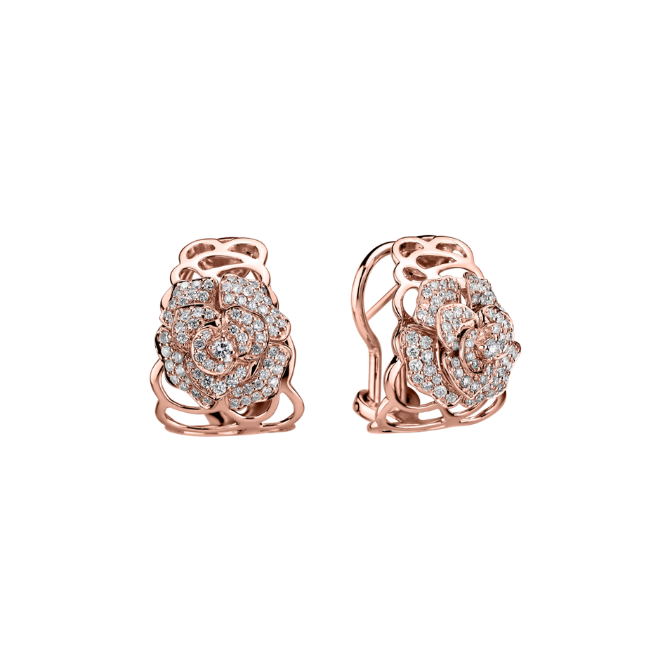 Náušnice s diamanty Bright Flower