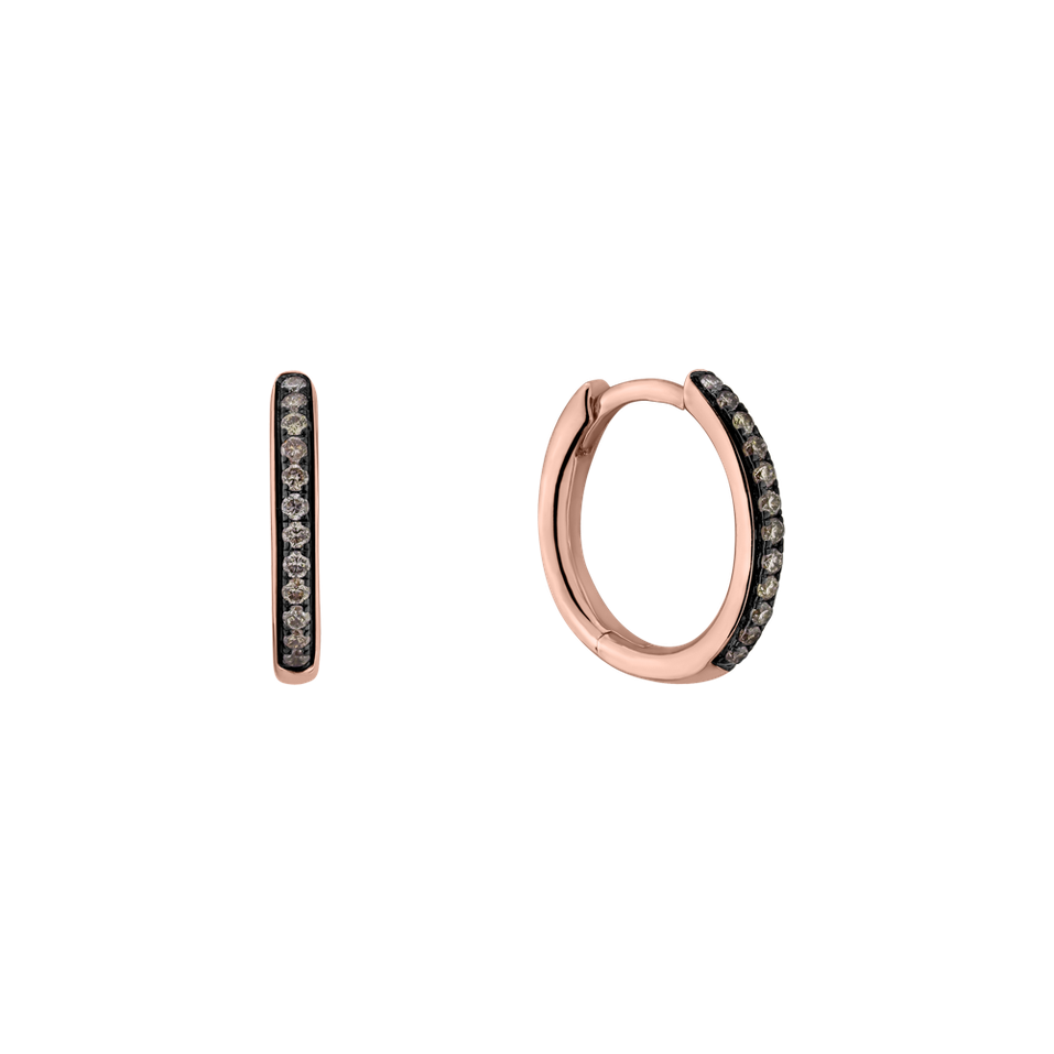 Náušnice s černými diamanty Moon Opium