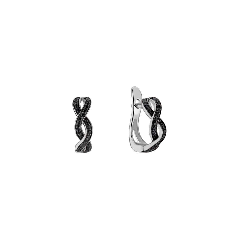 Náušnice s černými diamanty Dream Symphony