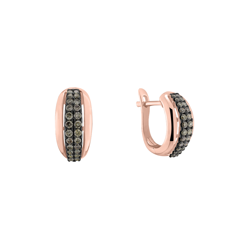 Náušnice s černými diamanty Sunshine Tears