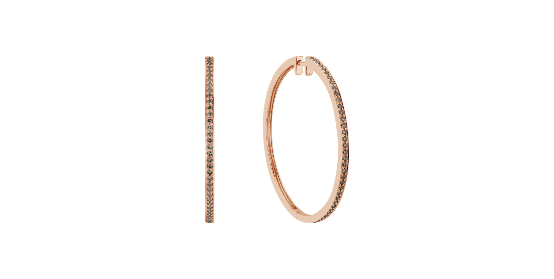 Náušnice s hnědými diamanty Wonder Rain