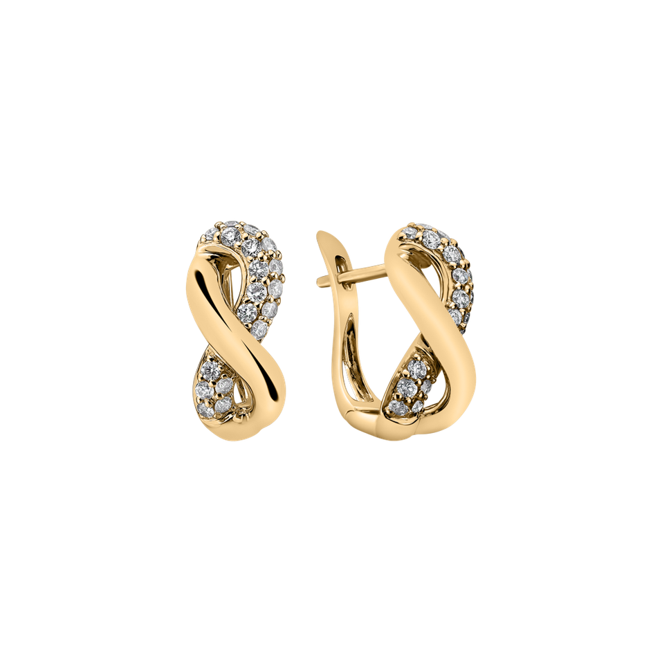 Náušnice s diamanty Moon Infinity