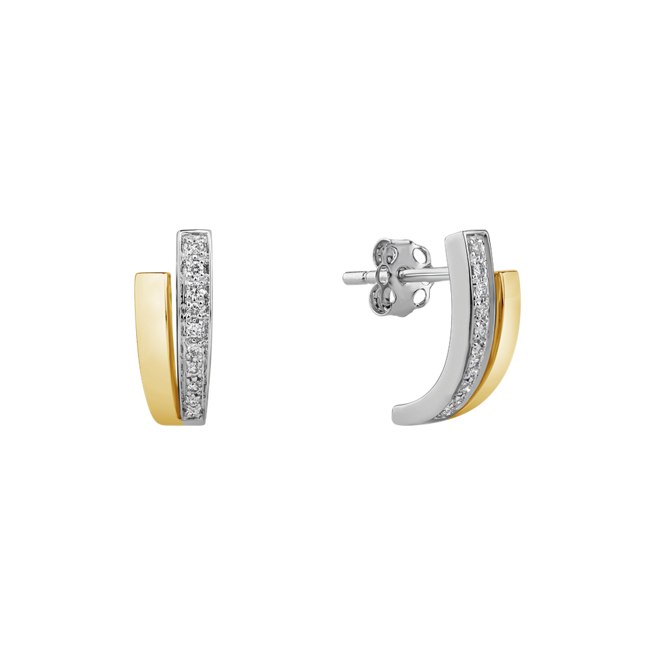 Náušnice s diamanty Shiny Stripes