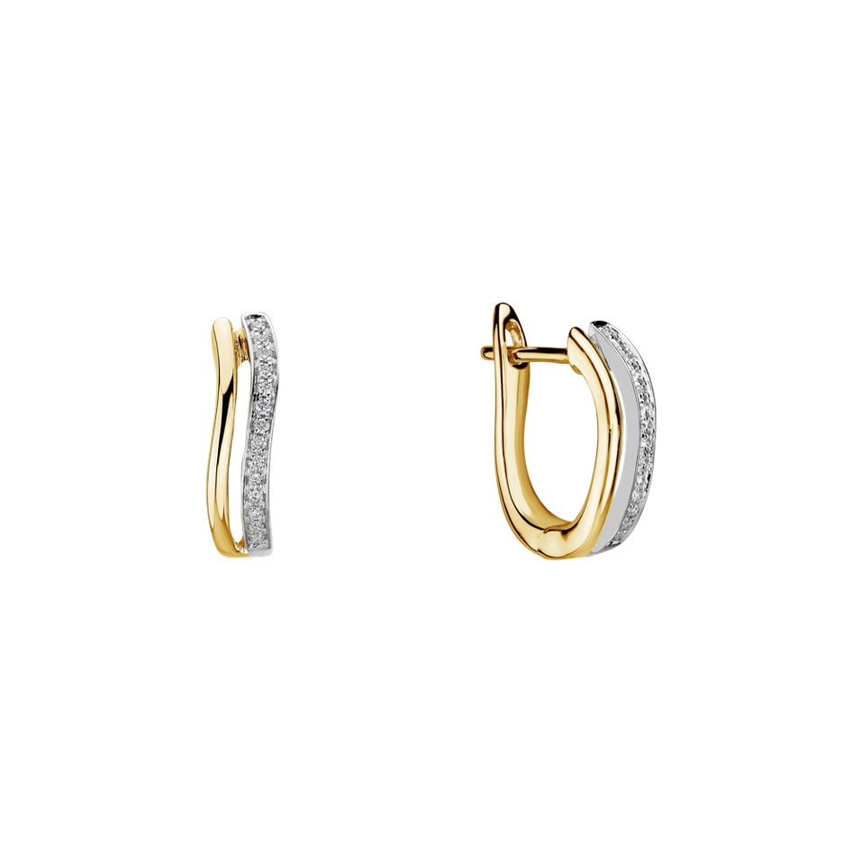 Náušnice s diamanty Brilliant Waves