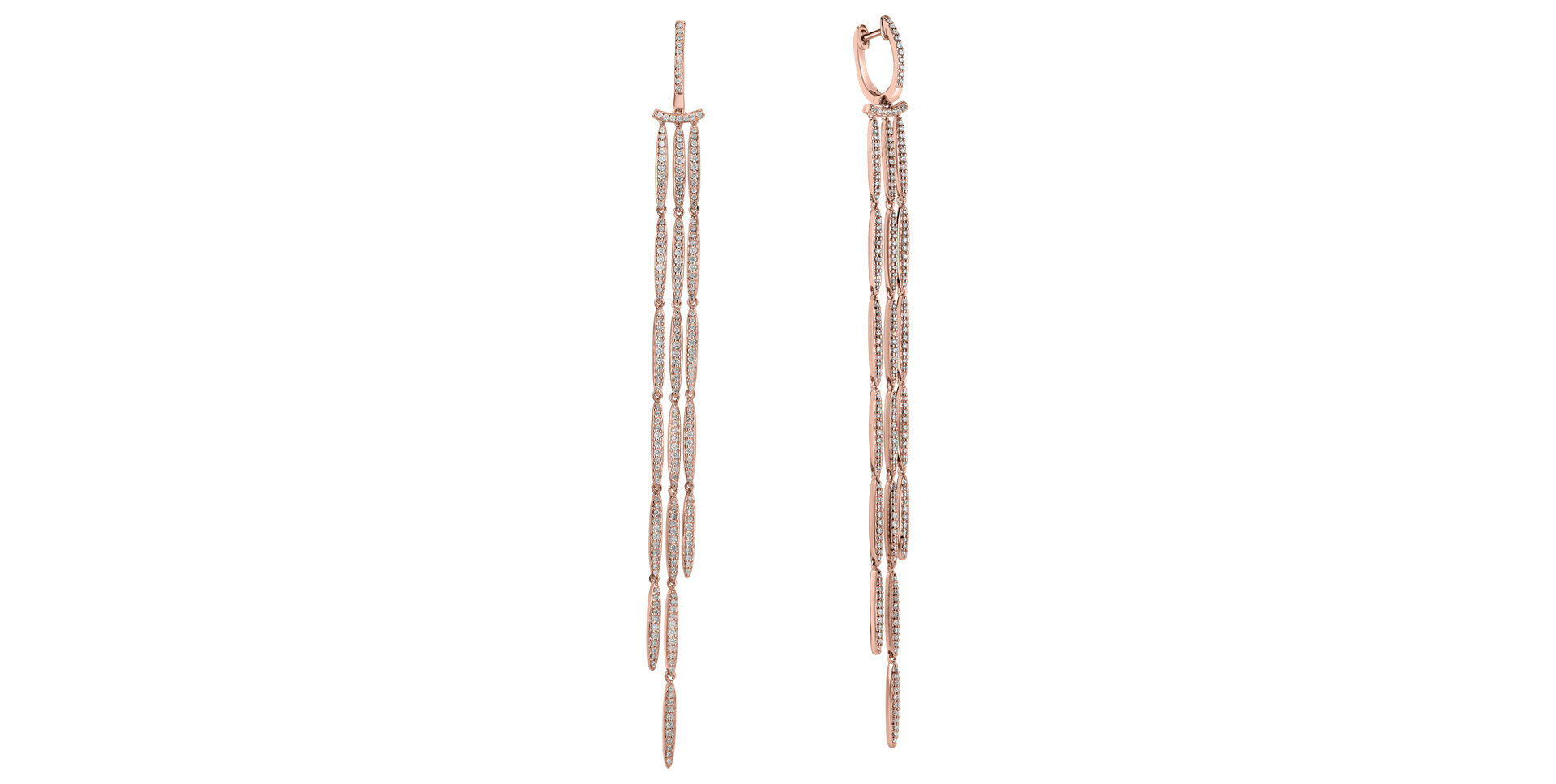 Náušnice s diamanty Splendid Waterfall