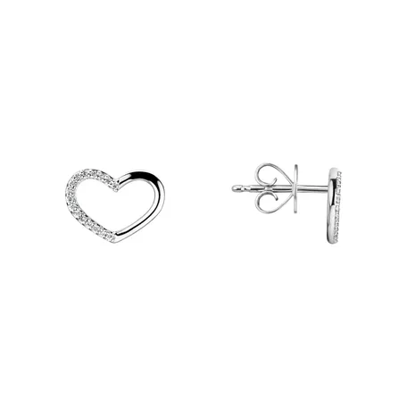 Náušnice s diamanty Sparkling Heart