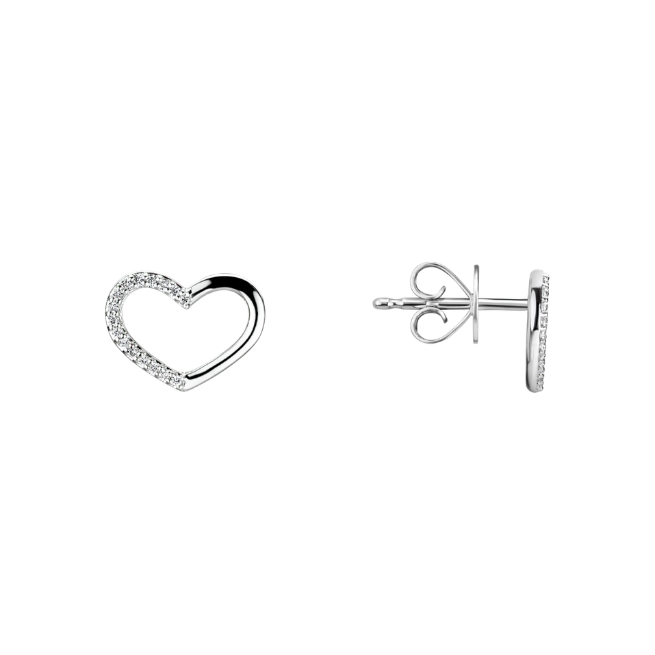 Náušnice s diamanty Sparkling Heart