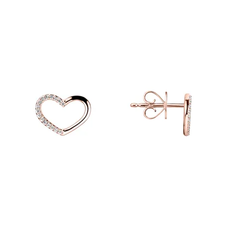 Náušnice s diamanty Sparkling Heart