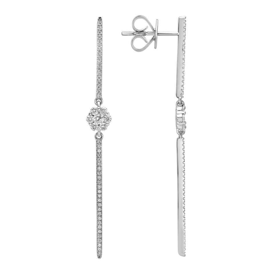 Náušnice s diamanty Diamond Waterfall