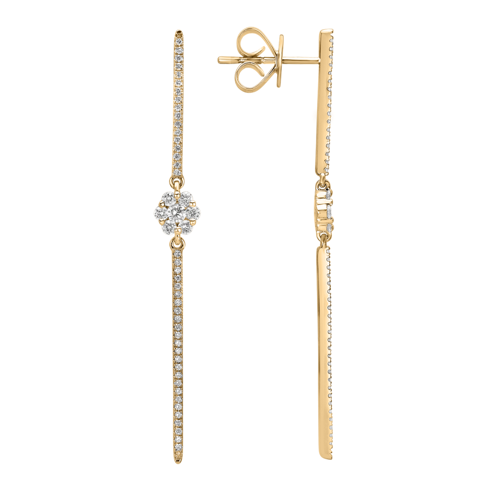 Náušnice s diamanty Diamond Waterfall