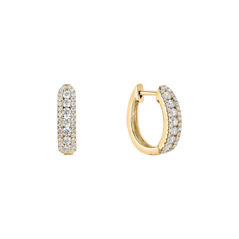 Náušnice s diamanty Midnight Dream