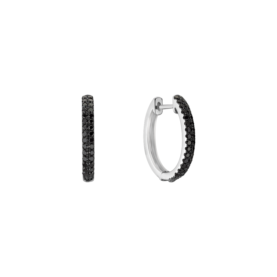 Náušnice s černými diamanty Seductive Desire