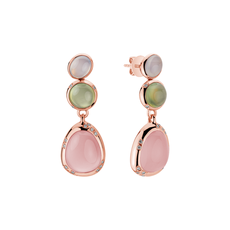 Náušnice s diamanty a drahokamy Arabic Glam