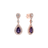Náušnice s ametystem a diamanty Lavish Feeling3
