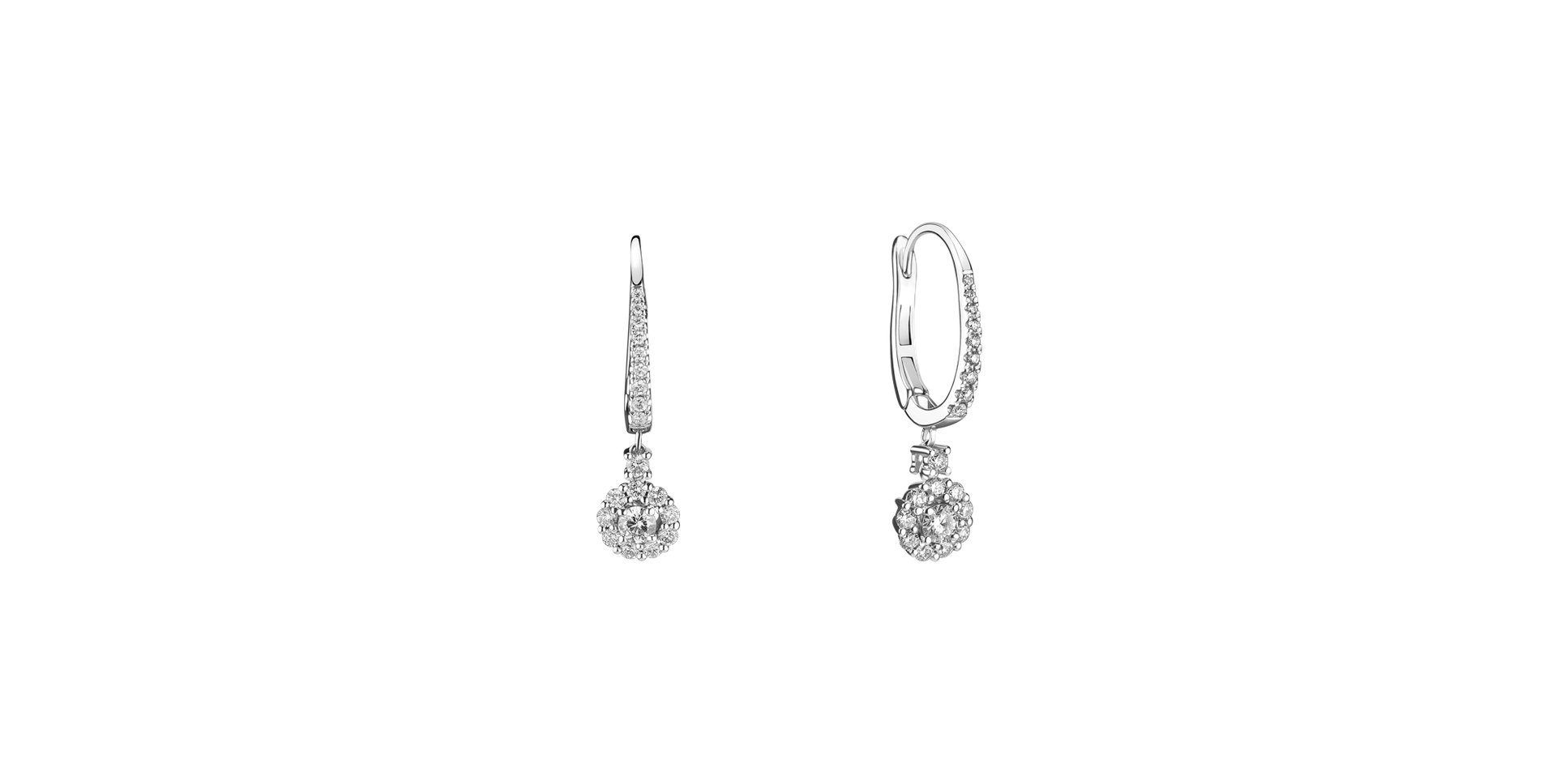 Náušnice s diamanty Floral Spark