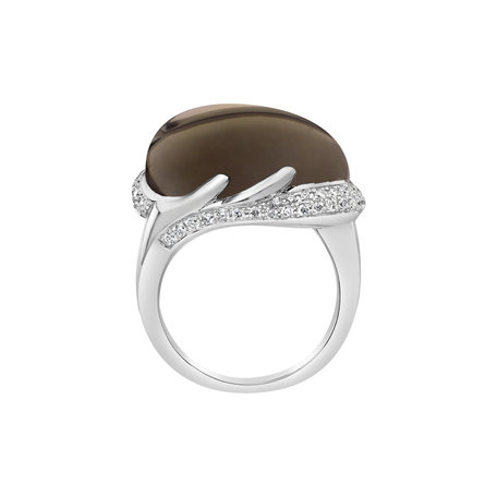 Prsten s quartzem diamanty Gem Miracle