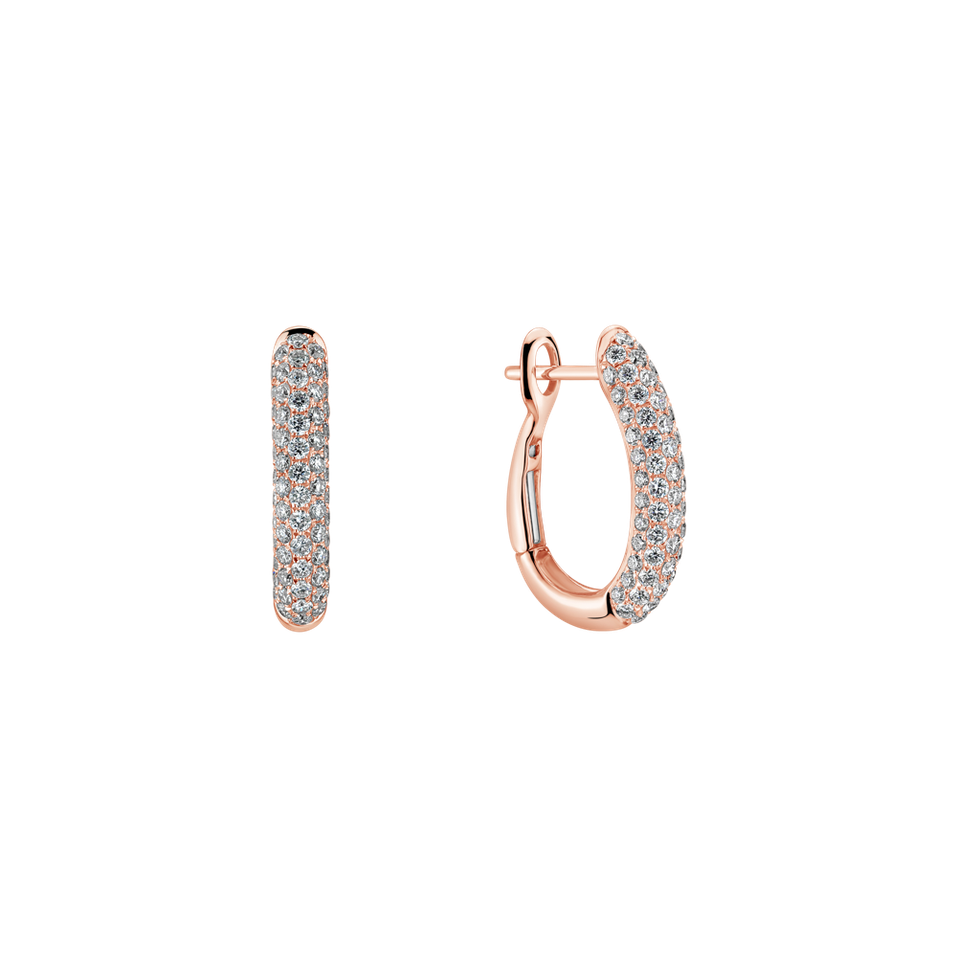 Náušnice s diamanty Rose Temptation