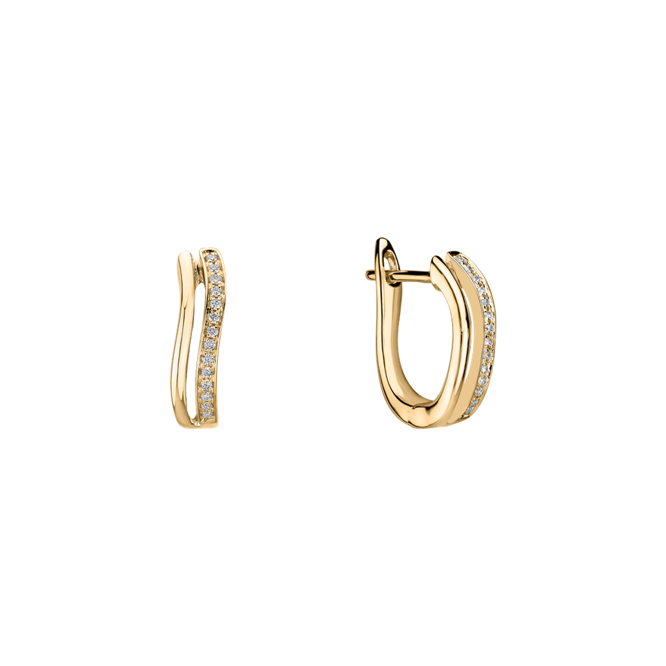 Náušnice s diamanty Brilliant Waves