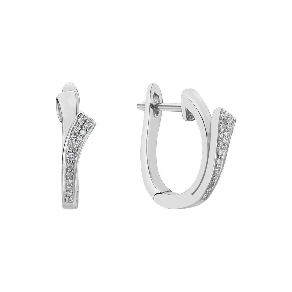 Náušnice s diamanty Brilliant Wave