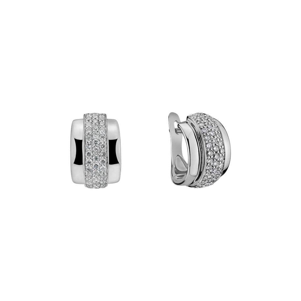 Náušnice s diamanty Snowfire