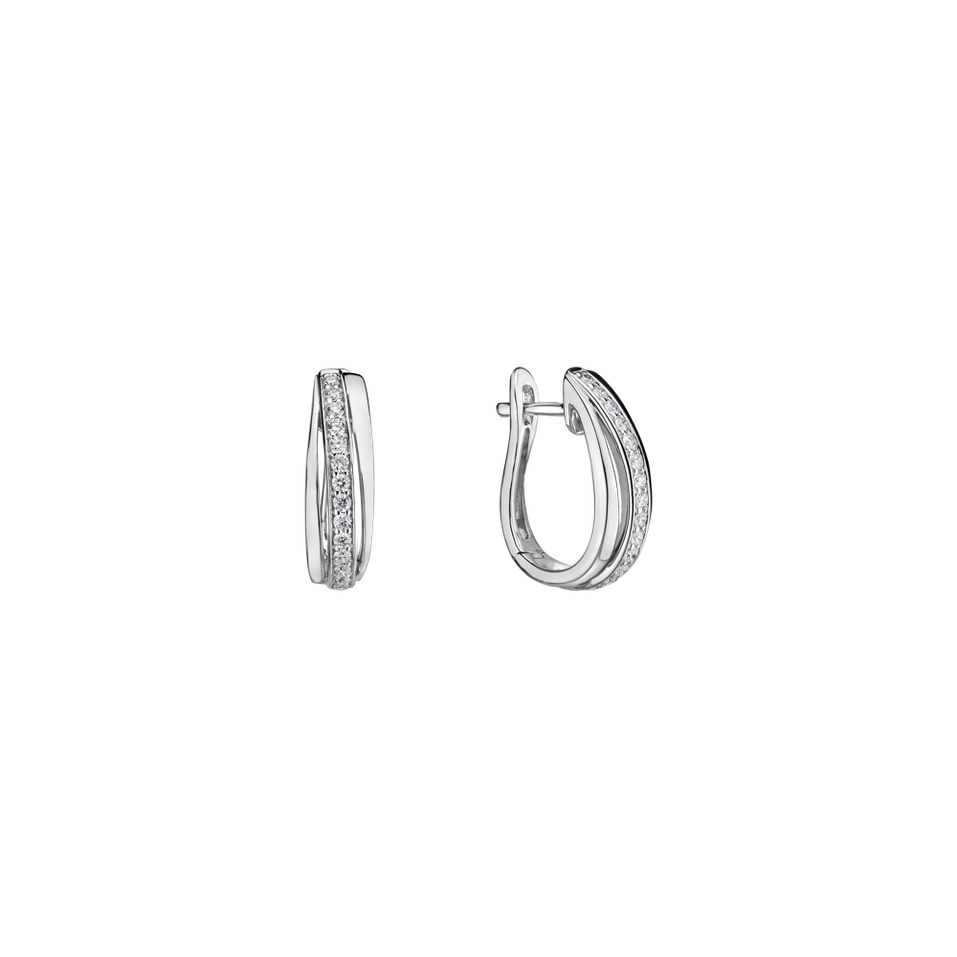 Náušnice s diamanty Shiny Ray