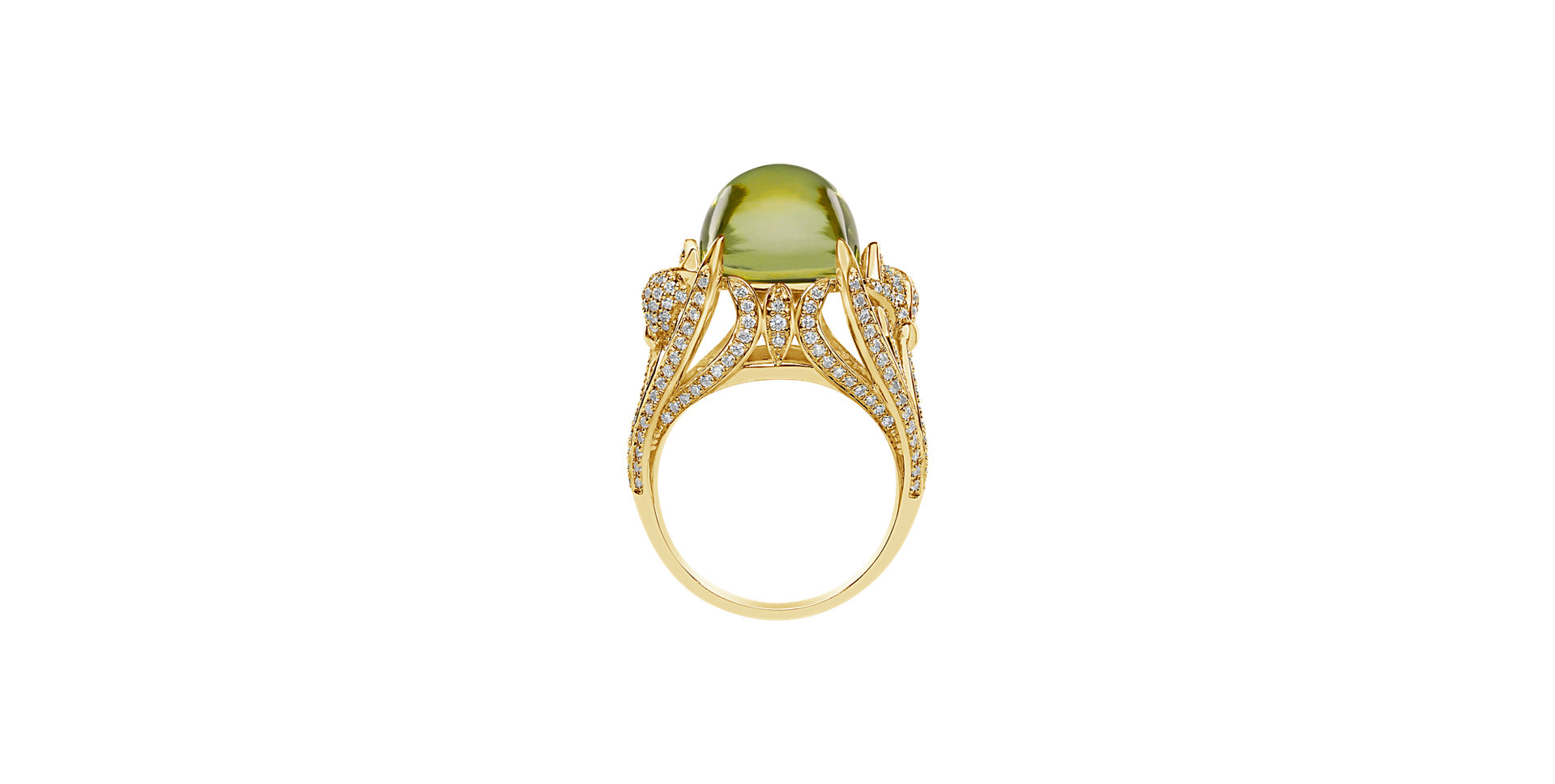 Prsten s quartzem a diamanty Fascinating Ladyship