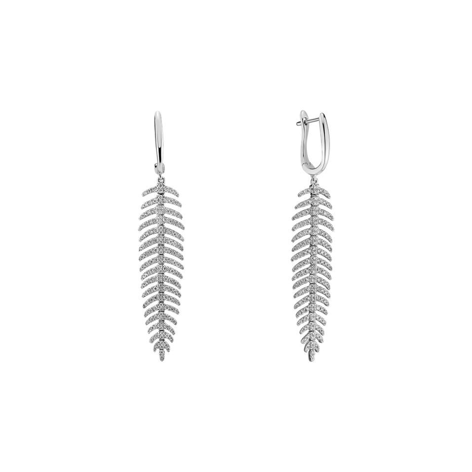 Náušnice s diamanty Galaxy Feather